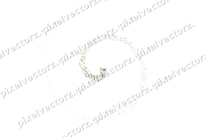 Nahtlose Glitzerspirale in Gelb und Grau auf transparentem Grund