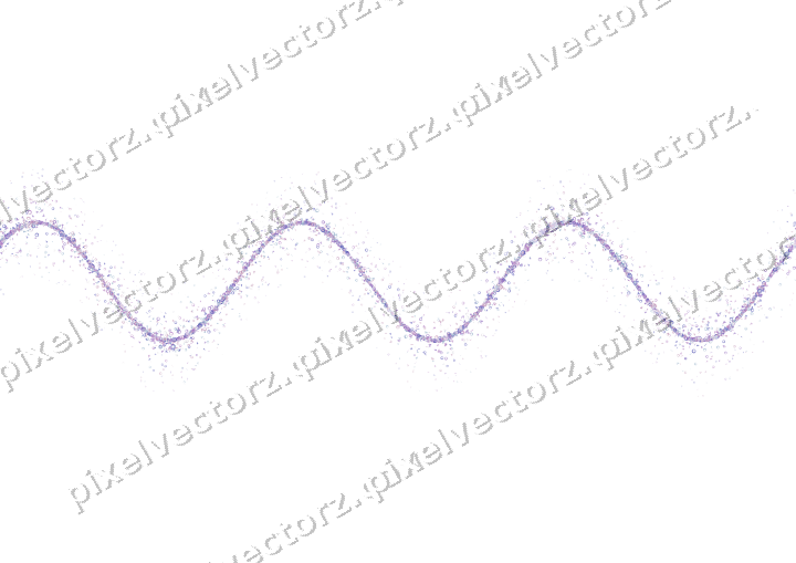 Nahtlose Glitzerwelle in Violett und Blau auf transparentem Grund