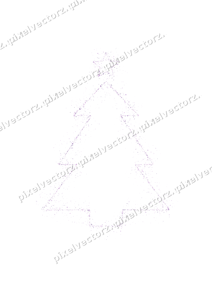 Nahtloser Glitzer-Weihnachtsbaum in Violett auf transparentem Grund