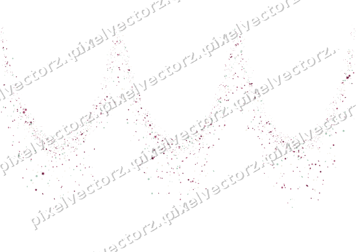 Nahtlose Glitzergirlande in Dunkelrosa auf transparentem Grund
