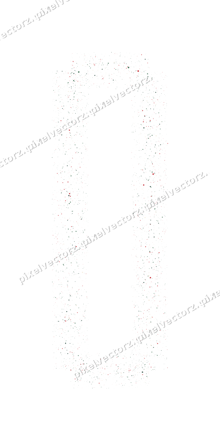 Nahtloser Glitzerrahmen in Dunkelgrün und Rot auf transparentem Grund