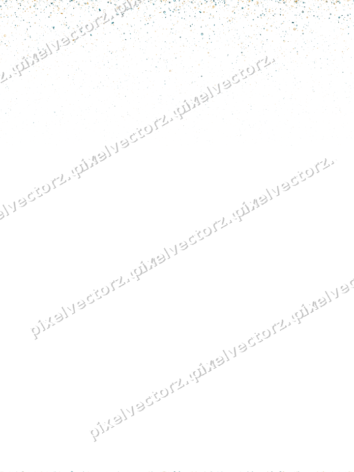 Nahtloser Glitzerregen aus Blüten und Ringen auf transparentem Grund