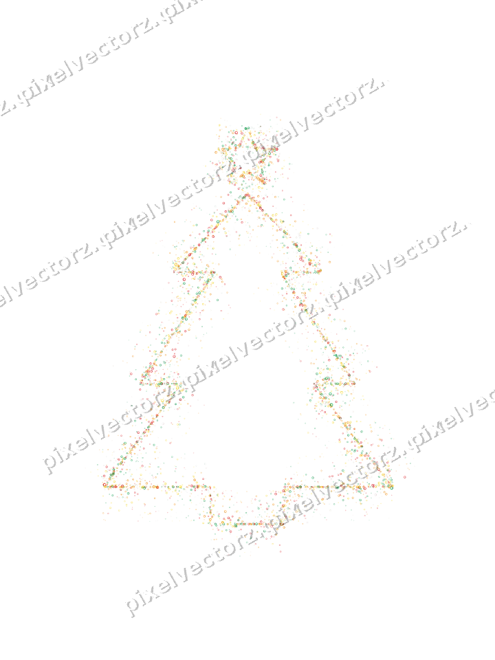 Nahtloser Glitzer-Weihnachtsbaum aus Ringen auf transparentem Grund