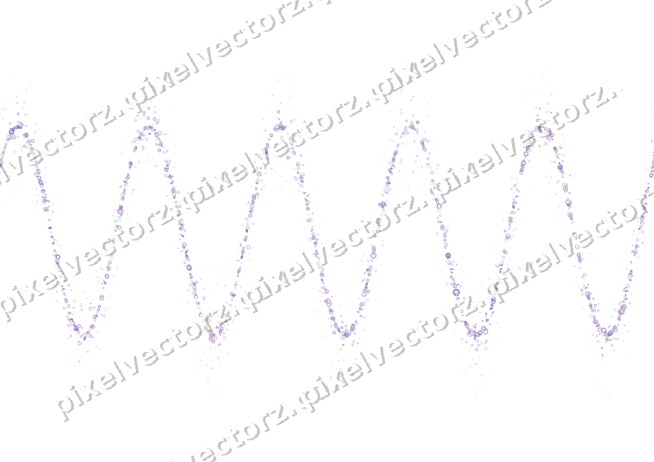 Nahtlose Glitzerwelle aus Tropfen und Ringen auf transparentem Grund