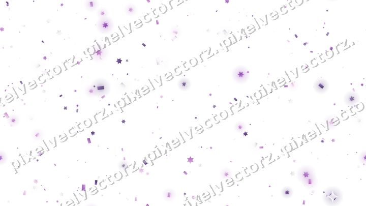 Nahtlose Glitzerstreuung in Violett auf transparentem Grund