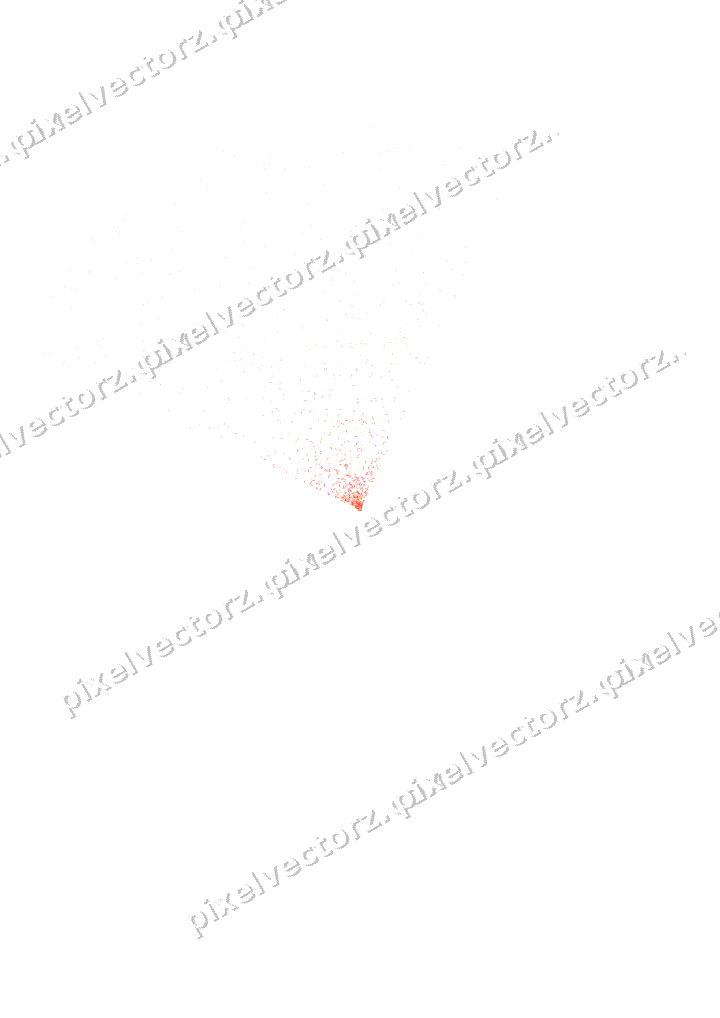 Nahtloser Glitzerfächer aus Splittern in Rot auf transparentem Grund