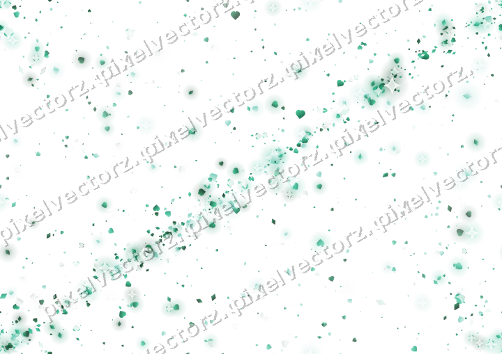 Nahtloses Glitzerband aus Herzen und Rauten auf transparentem Grund