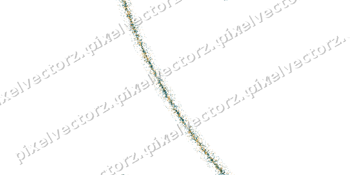 Nahtloser Glitzerbogen aus Herzen und Punkten auf transparentem Grund