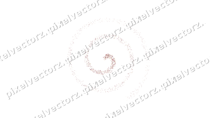 Nahtlose Glitzerspirale aus Sternen und Ringen auf transparentem Grund