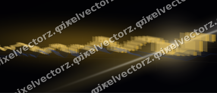 Leuchtender Neon Diagramm Hintergrund in Bernstein und Blau