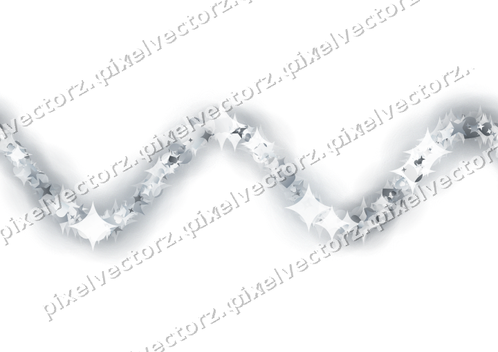 Nahtlose Glitzerwelle aus Sternen und Funken auf transparentem Grund