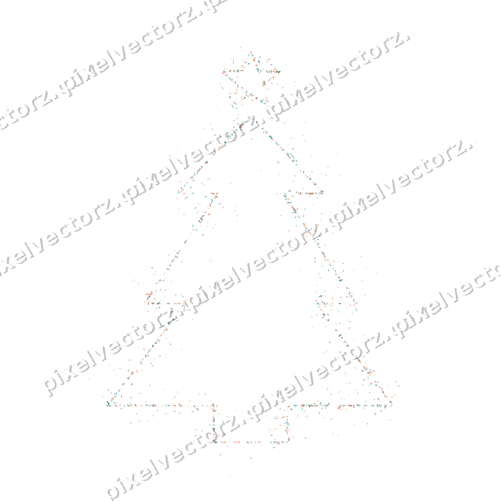 Nahtloser Glitzer-Weihnachtsbaum in Orange auf transparentem Grund