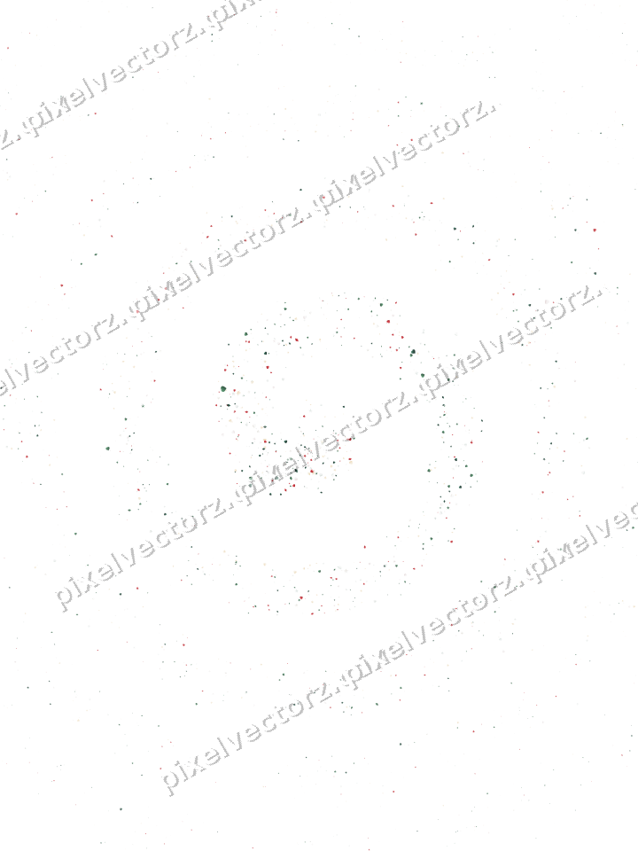 Nahtlose Glitzerspirale aus Sternen und Herzen auf transparentem Grund