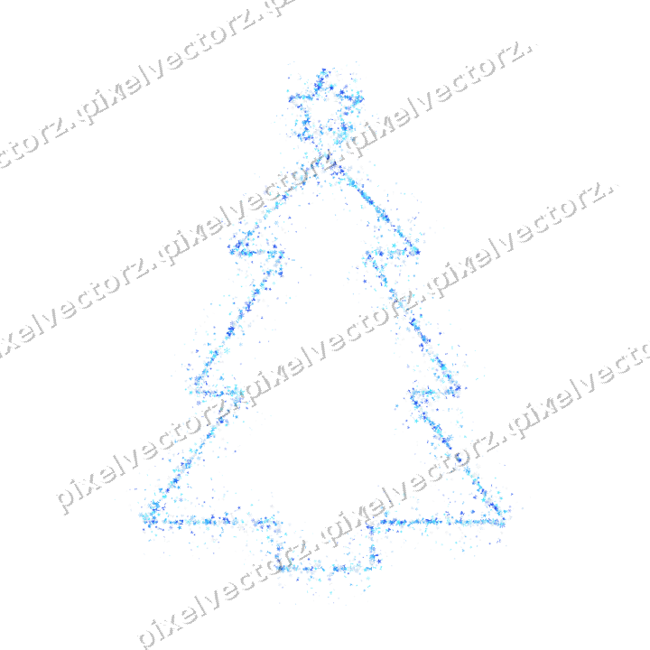 Nahtloser Glitzer-Weihnachtsbaum in Türkis auf transparentem Grund