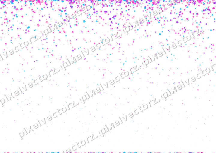 Nahtloser Glitzerregen aus Herzen in Magenta auf transparentem Grund