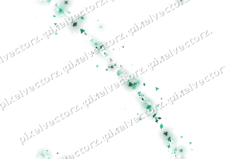 Nahtloser Glitzerbogen aus Sternen und Rauten auf transparentem Grund
