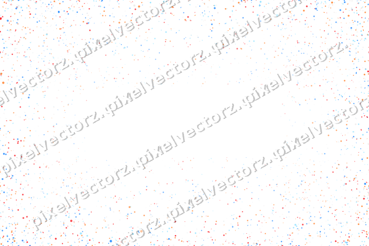 Nahtlose Glitzervignette in Blau und Rot auf transparentem Grund