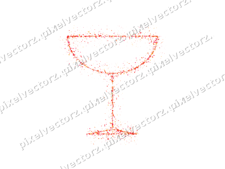 Nahtlose Glitzer-Sektschale in Rot und Orange auf transparentem Grund