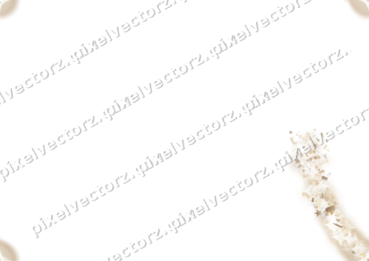 Nahtloser Sternenschweif in Bernstein auf transparentem Grund