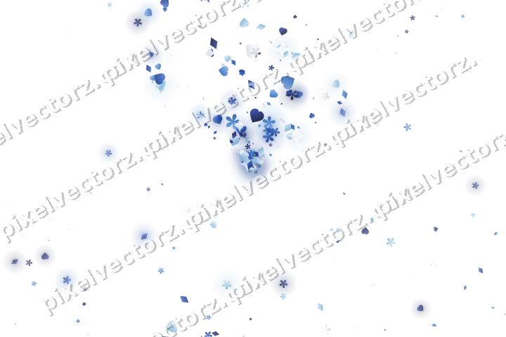Nahtloser Glitzerfächer aus Herzen und Blüten auf transparentem Grund