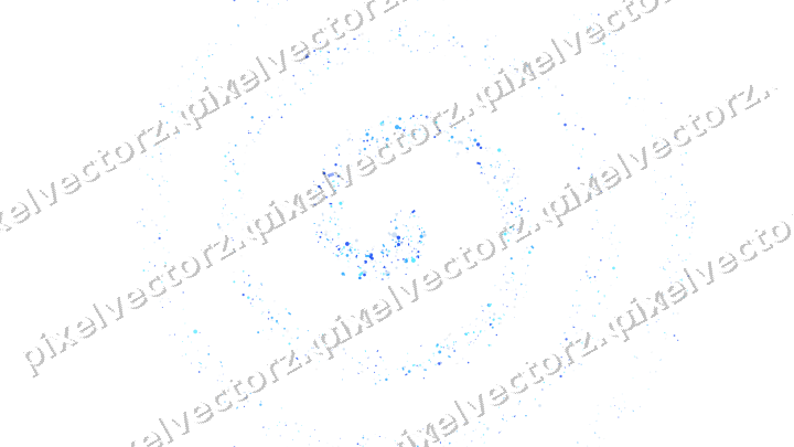 Nahtlose Glitzerspirale in Türkis und Blau auf transparentem Grund