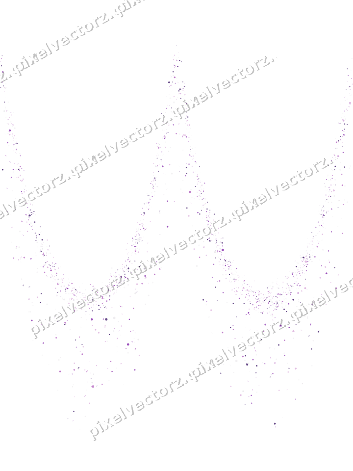 Nahtlose Glitzergirlande in Violett auf transparentem Grund