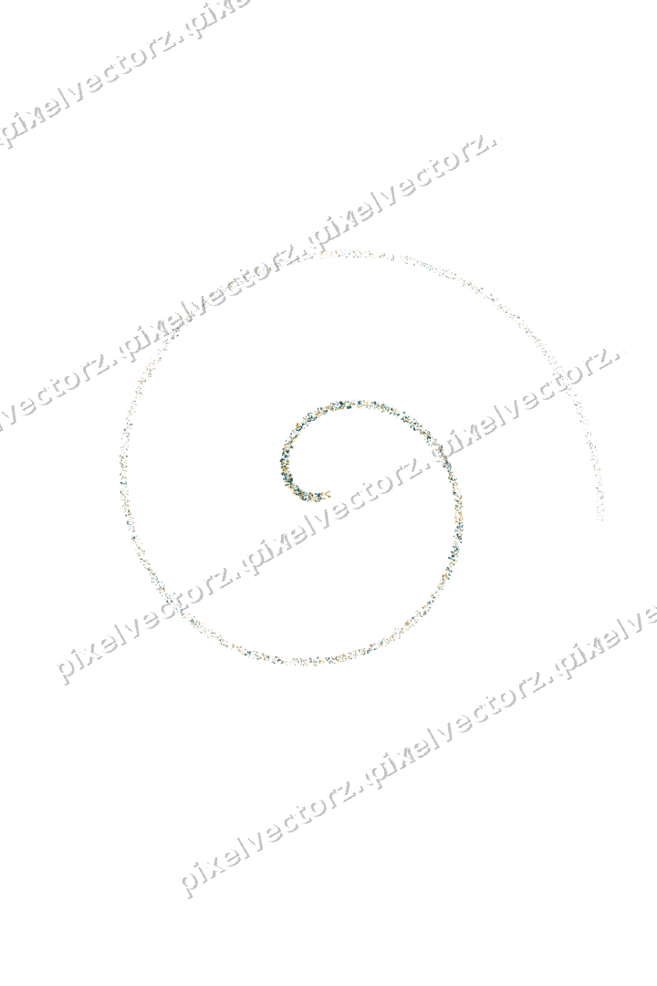 Nahtlose Glitzerspirale in Bernstein auf transparentem Grund