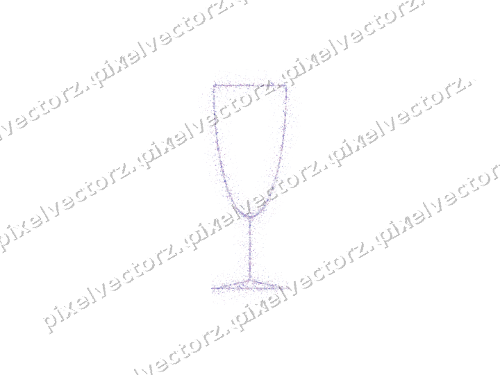 Nahtloses Glitzer-Sektglas in Violett und Blau auf transparentem Grund