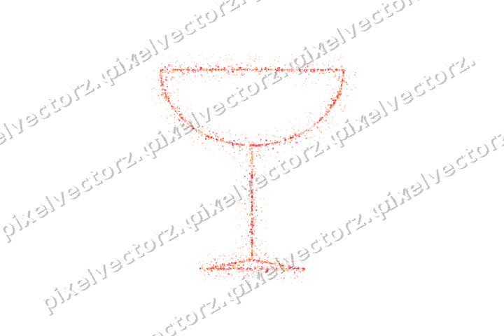 Nahtlose Glitzer-Sektschale in Rot und Orange auf transparentem Grund
