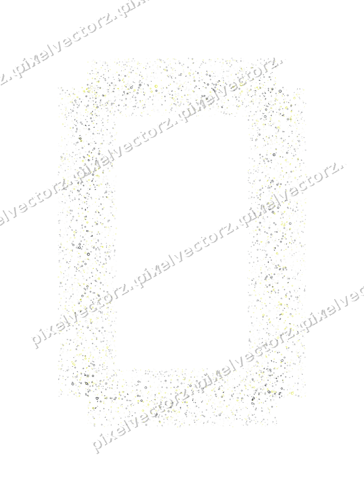 Nahtloser Glitzerrahmen in Gelb und Grau auf transparentem Grund
