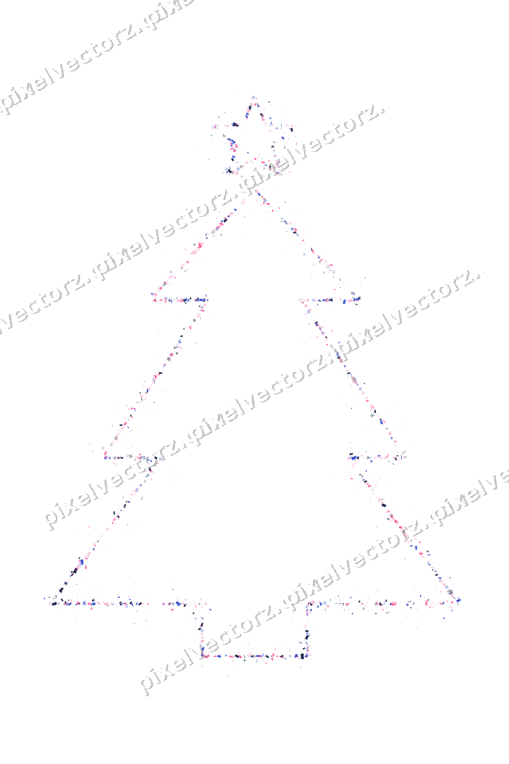 Nahtloser Glitzer-Weihnachtsbaum in Rosa auf transparentem Grund