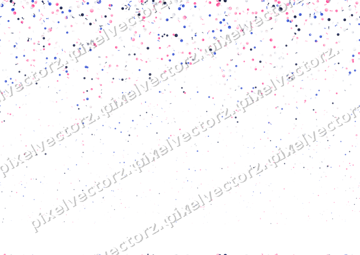 Nahtloser Glitzerregen in Rosa und Blau auf transparentem Grund