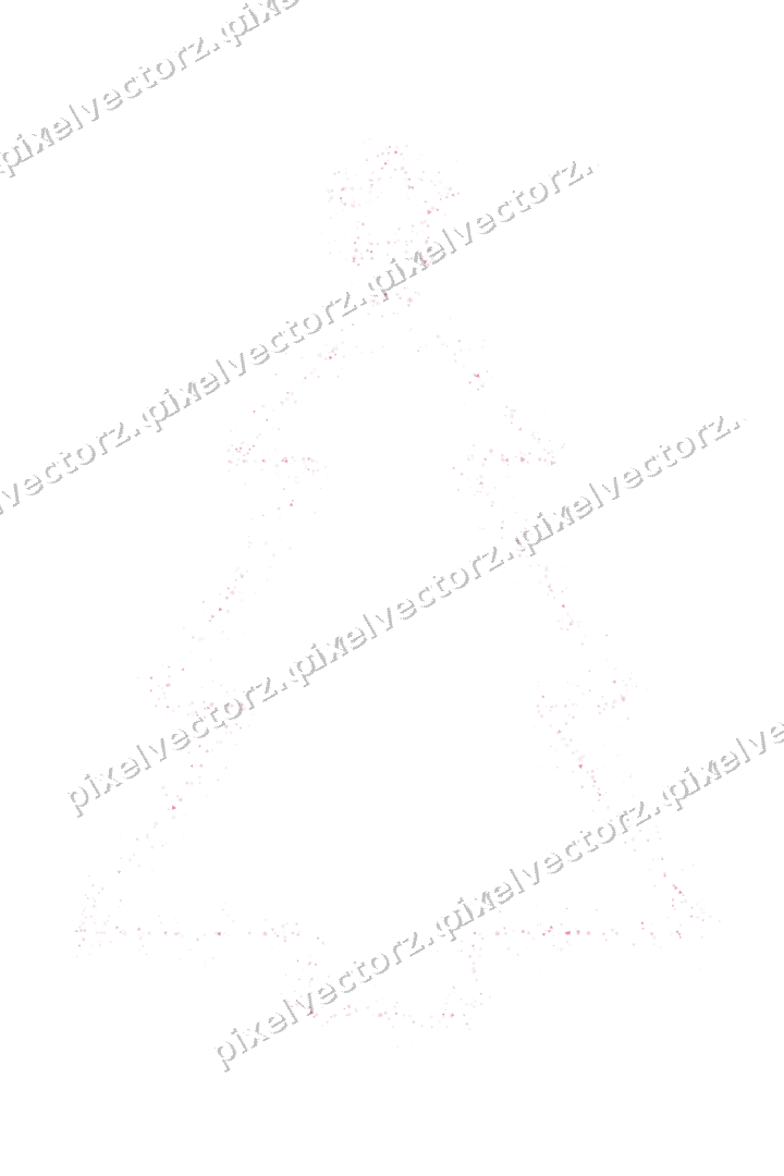 Nahtloser Glitzer-Weihnachtsbaum in Blassrosa auf transparentem Grund
