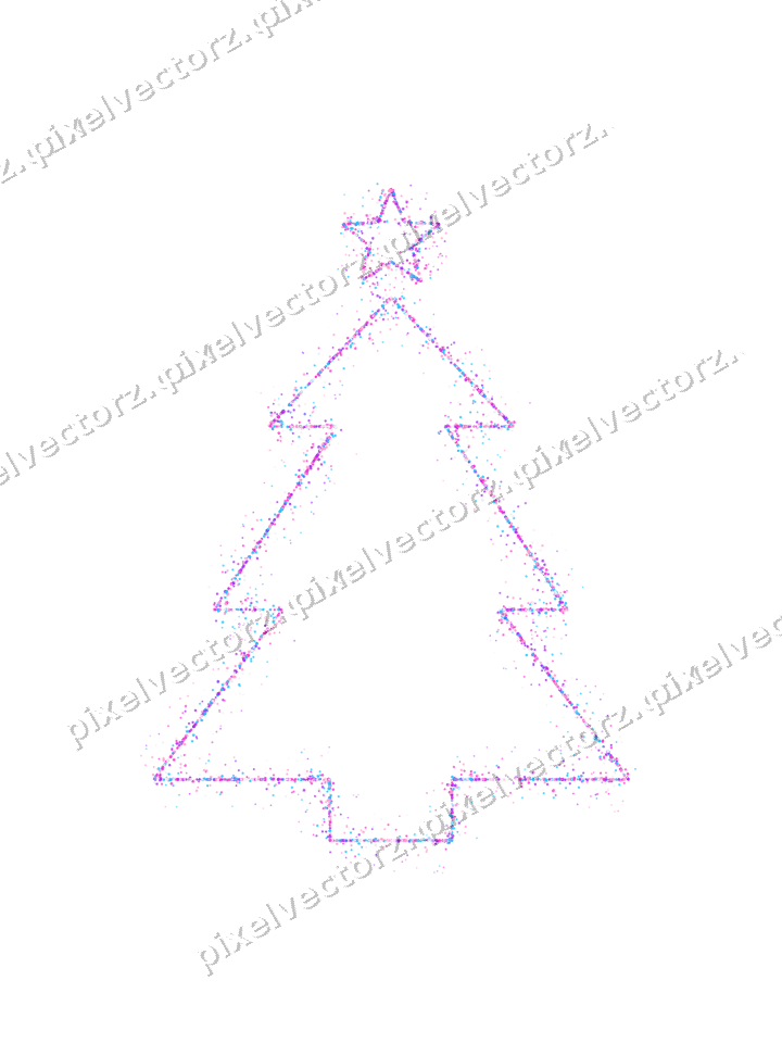 Nahtloser Glitzer-Weihnachtsbaum aus Sternen auf transparentem Grund