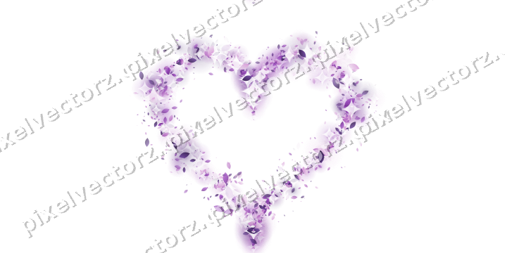 Nahtloses Glitzerherz aus Tropfen in Violett auf transparentem Grund