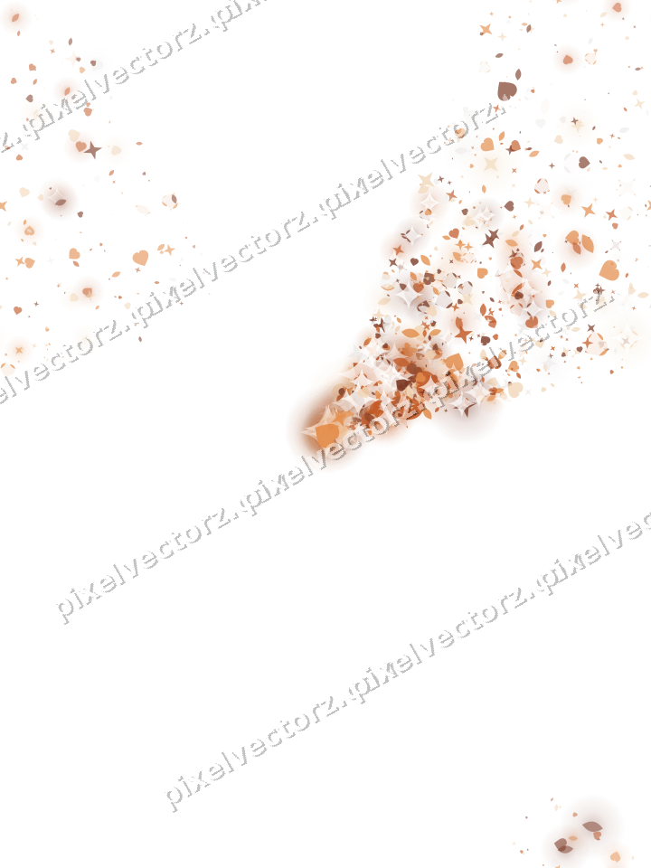Nahtloser Glitzerfächer aus Sternen und Herzen auf transparentem Grund