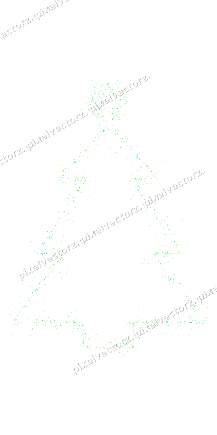 Nahtloser Glitzer-Weihnachtsbaum in Grün auf transparentem Grund