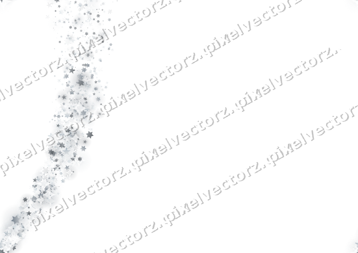 Nahtloser Sternenschweif aus Sternen auf transparentem Grund