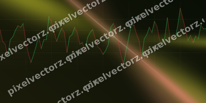 Leuchtender Neon Diagramm Hintergrund in Gelb und Rot