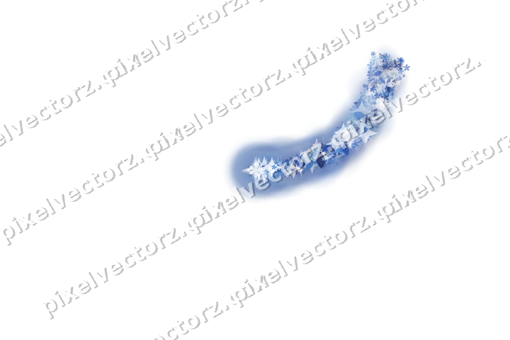Nahtloser Sternenschweif in Blau und Türkis auf transparentem Grund