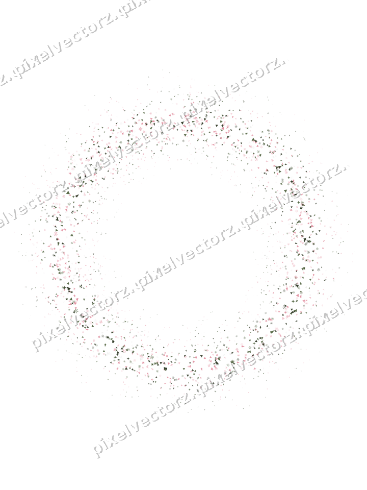 Nahtloser Glitzerkranz in Rosa auf transparentem Grund