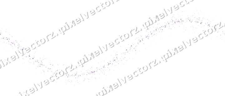 Nahtlose Glitzerwelle aus Funken in Violett auf transparentem Grund