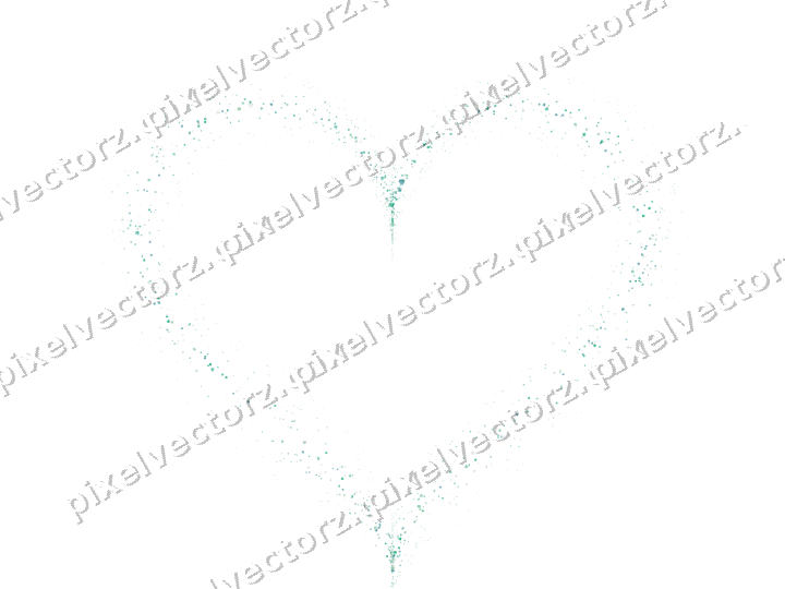 Nahtloses Glitzerherz aus Herzen in Grün auf transparentem Grund