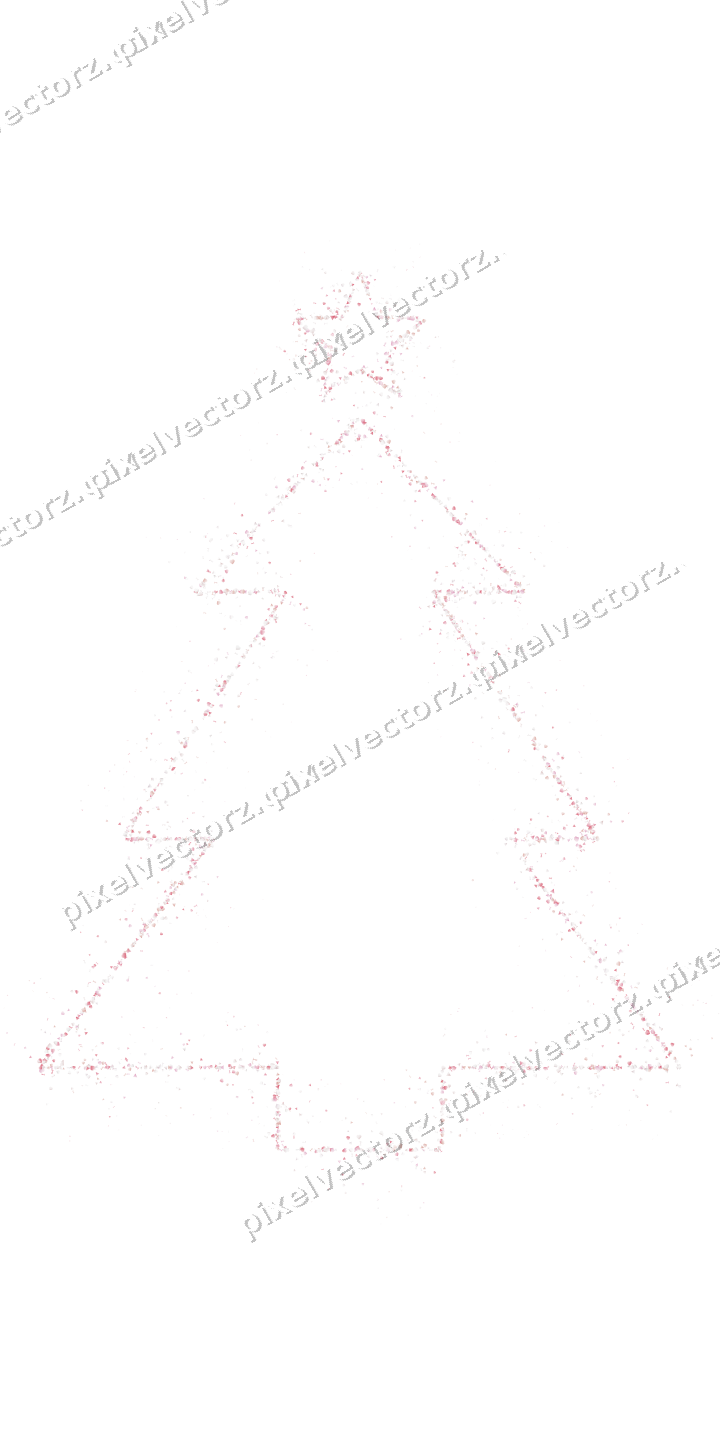 Nahtloser Glitzer-Weihnachtsbaum in Blassrosa auf transparentem Grund