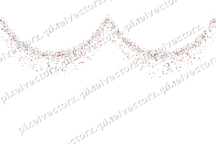 Nahtlose Glitzergirlande in Limette und Rosa auf transparentem Grund