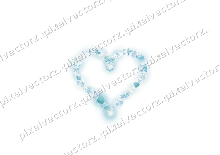 Nahtloses Glitzerherz aus Herzen und Blüten auf transparentem Grund