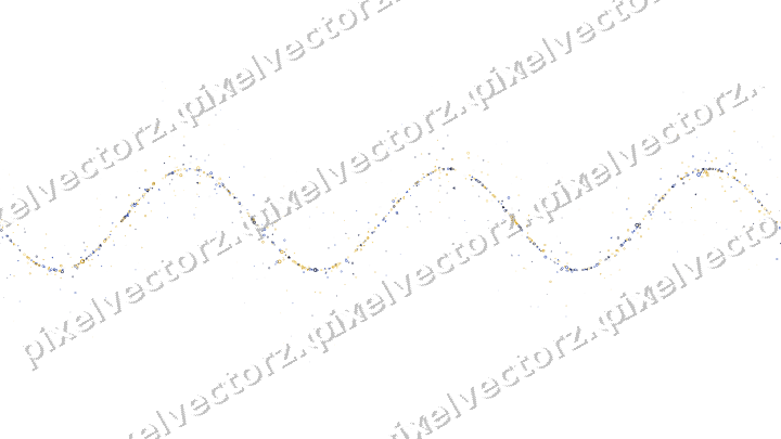 Nahtlose Glitzerwelle aus Ringen und Dreiecken auf transparentem Grund