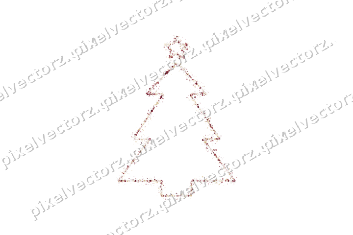 Nahtloser Glitzer-Weihnachtsbaum aus Punkten auf transparentem Grund