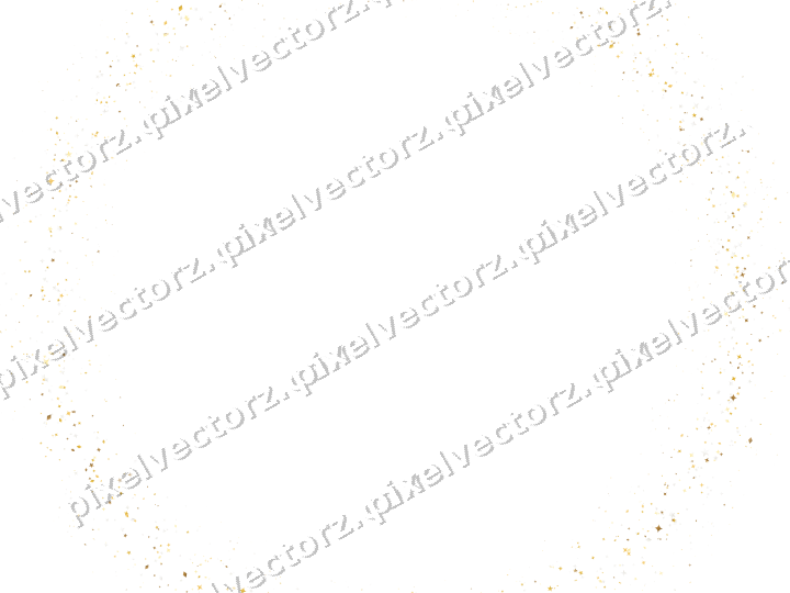 Nahtloser Glitzerkranz aus Sternen und Funken auf transparentem Grund