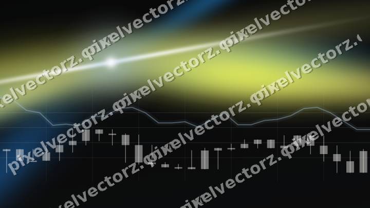 Leuchtender Neon Diagramm Hintergrund in Blau und Gelb